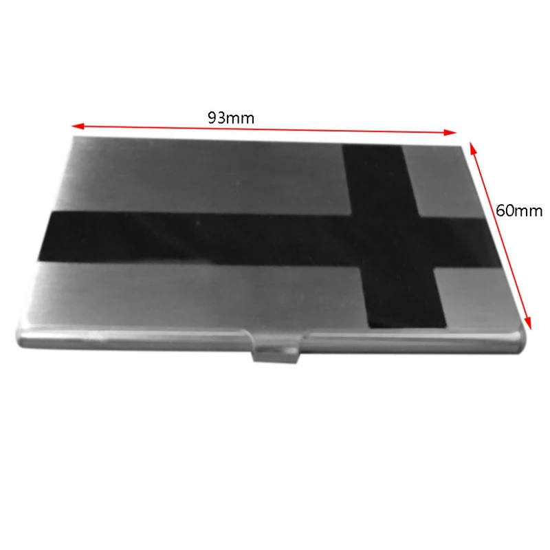 

Stainless Steel Box Cross Glossy Transmission Box Business Card Credit Card Holder