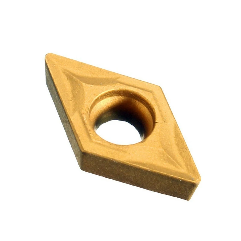 Лезвия DCMT070204 YBC251 10 шт. золотые карбидные вставки токарный станок с ЧПУ резак для