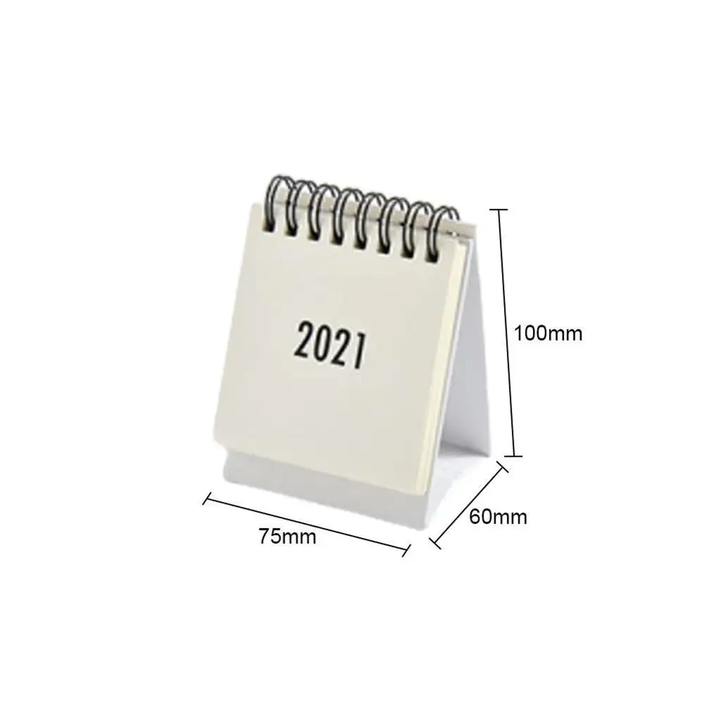 2021 тонкий Простой Настольный календарь освежающий мини настольный Примечание