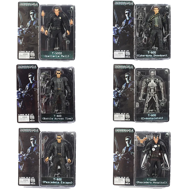 18 см NECA Терминатор 2 фигурку T 800 эндоскелет галерея Mall Cyberdyne разборки боя во время