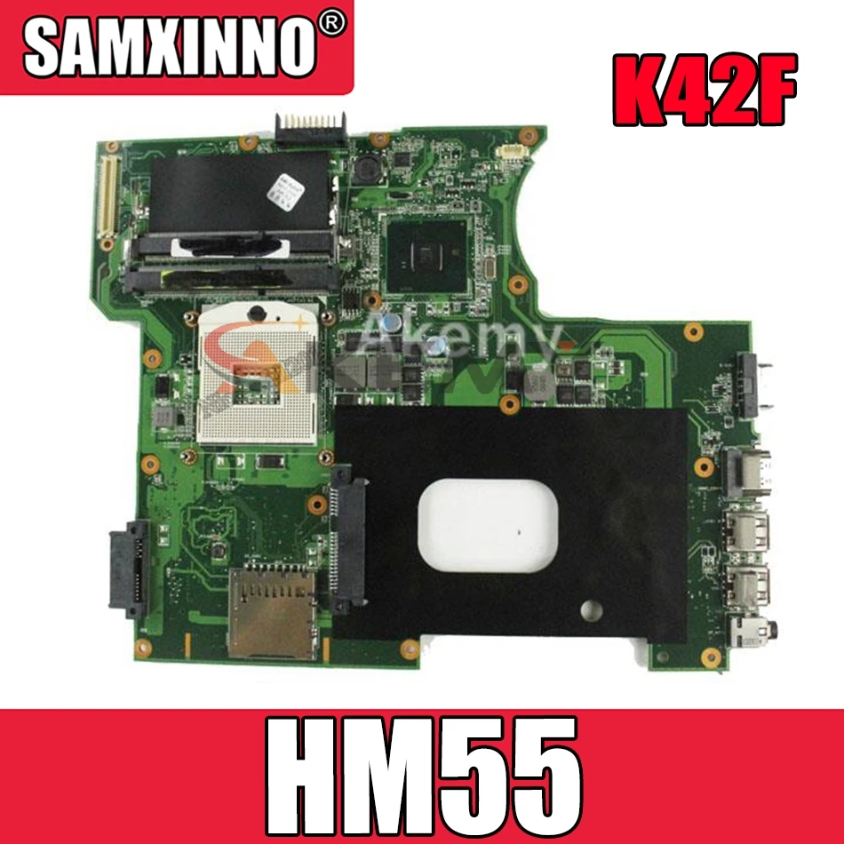 

K42F Rev 2.0 GMA HD USB2.0 HM55 PGA989 DDR3 video memory main board For Asus K42F Motherboard P42F 100% fully tested