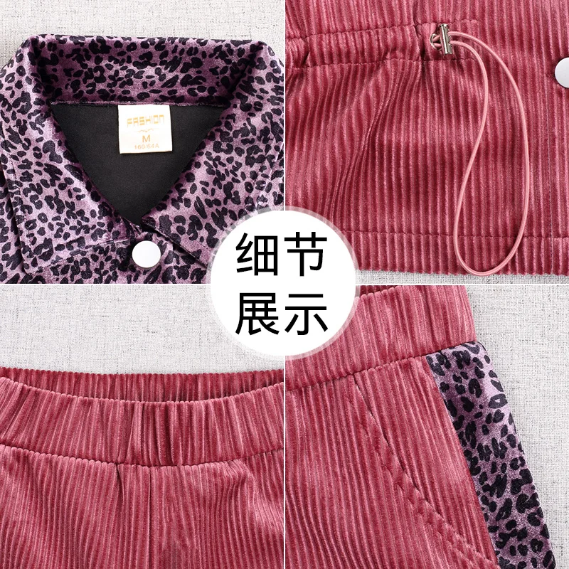 

women blazercorduroy suits Long sleeve Single-breasted belt blazer pants set Office ladies two-piece blazer sets Outwear