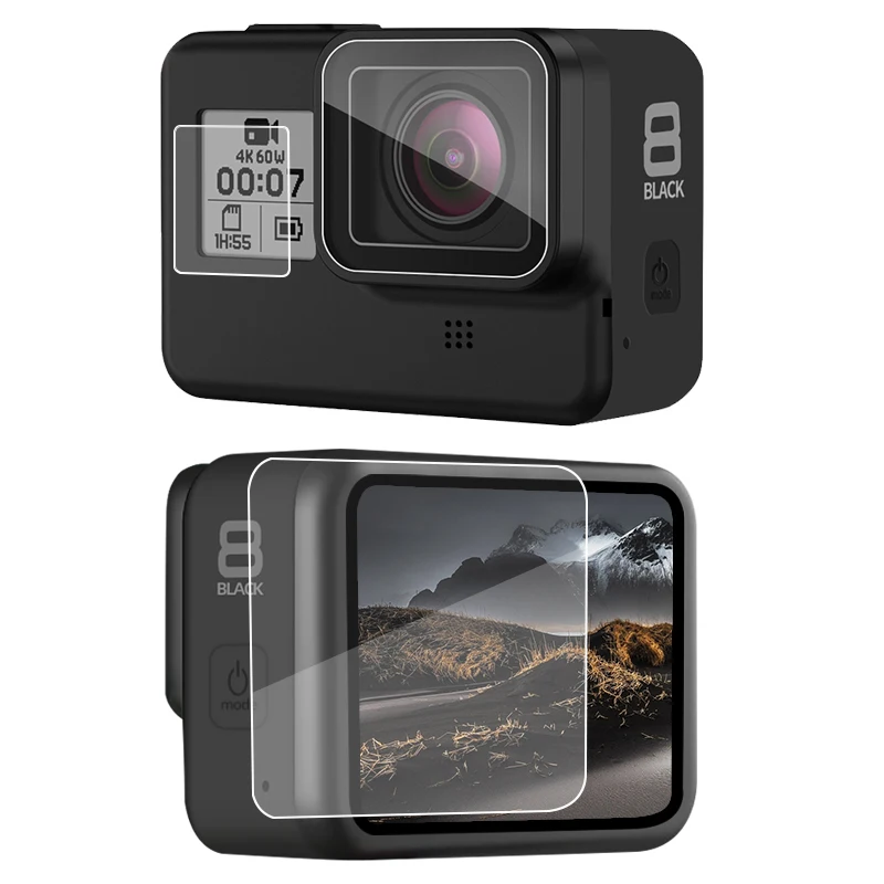 1 комплект для камеры Gopro Hero8 HD пленка защита от закалки устойчивая к царапинам