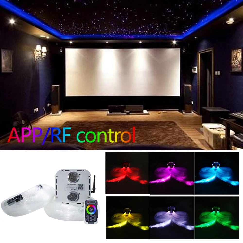 Новинка оптоволоконный светильник мерцающий RGB светодиодный ОД 32 Вт приложение