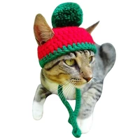 pet cat dog knitted hat animal christmas ball knitted hat puppy cap cosplay pet cat dog supplies cap headband party decor