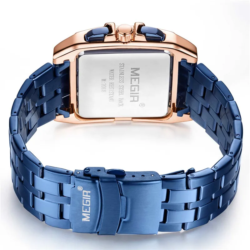 Часы MEGIR мужские водонепроницаемые с хронографом военные брендовые Роскошные