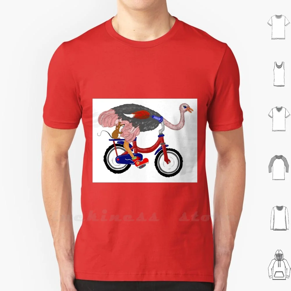 Футболка Ostrich Flight хлопковая с принтом сделай сам изображением птиц страуса