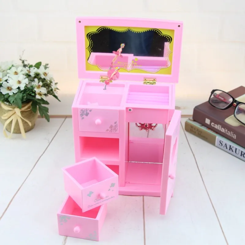 Музыкальная шкатулка для ювелирных изделий косметическое зеркало музыкальная