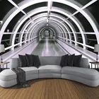 Пользовательские Настенные обои, современное 3D архитектурное пространство, креативная живопись, декор для гостиной, телевизора, дивана, спальни, художественные фотообои 3 D