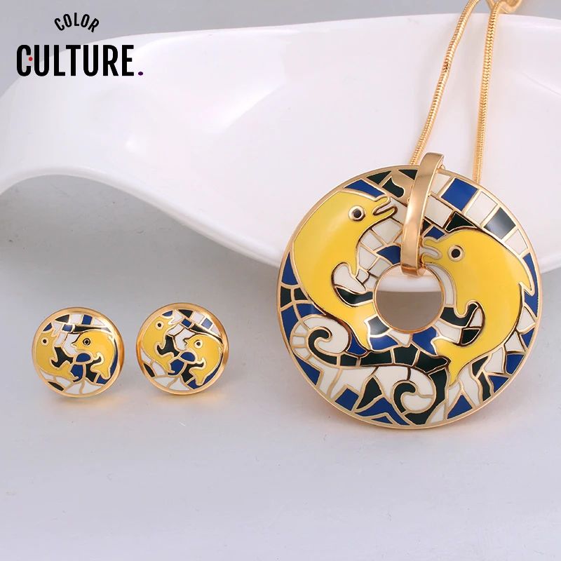 Новый Индийский ювелирный набор женский цветной узор винтажный эмалированный