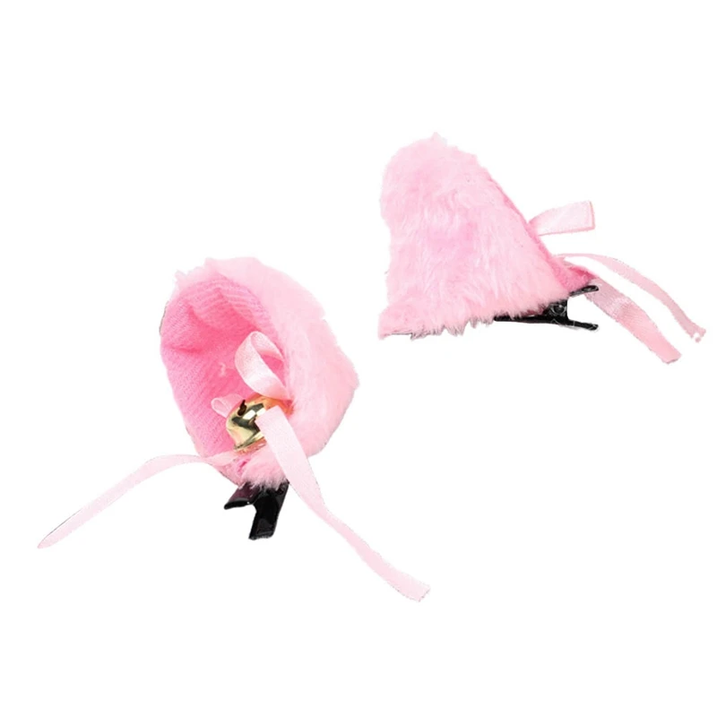 

Anime Cosplay Long Fur Fox Ears Hair Clip Party Neko Cat Ear Dress