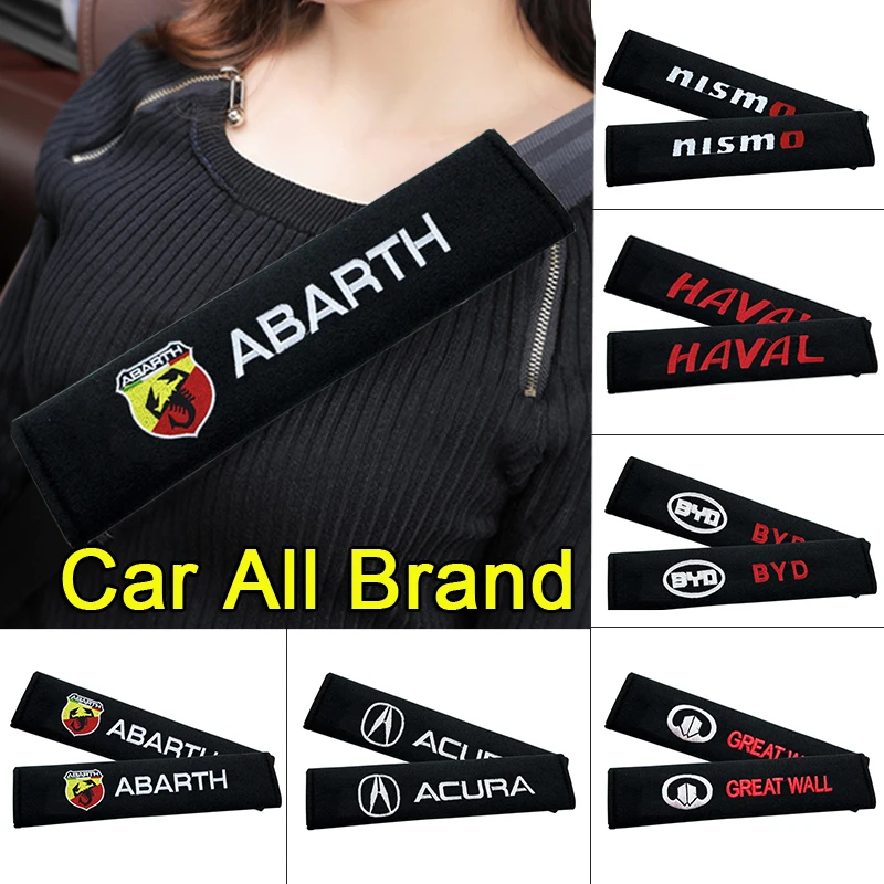 

2pcs Car Interior Shoulder Seat Belt Protector Car Goods for Fords Mustang Accessories Wolf ST Racing GT Shelby kuga Car Styling