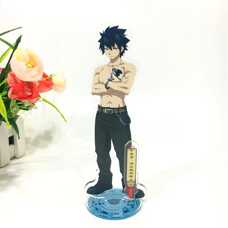 Аниме «FAIRY TAIL», «Нацу Люси Эрза серый Венди акриловая подставка Рисунок Хэллоуин Косплэй настольная подставка в виде фигурки Подарочный аксессуар для автомобиля - Цвет: C