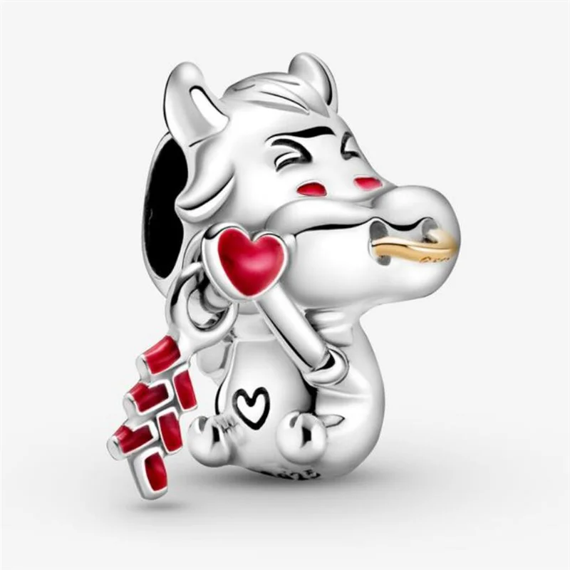 

2021New S925 стерлингового серебра милый теленок, очаровательный, подрходит к оригиналу 3 мм и браслет для женщин модное платье на день рождения, ...