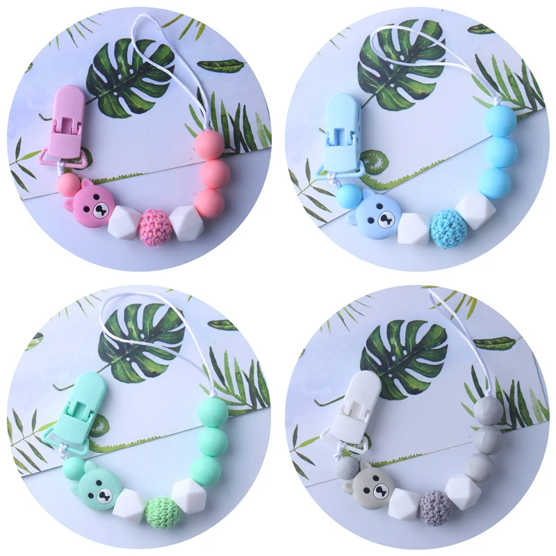 Сделай Сам детский Прорезыватель для зубов пищевой силикон медвежонок в форме