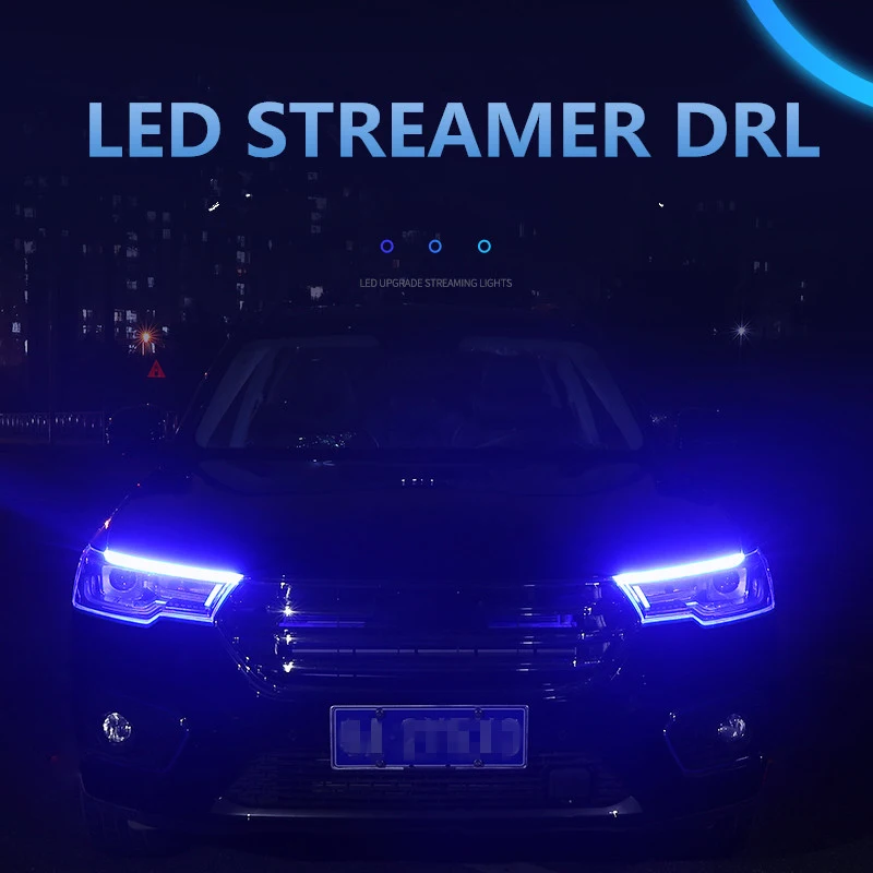 2 шт. светодиодный DRL 30 см 45 60 дневной ходовой светильник Гибкая мягкая трубка