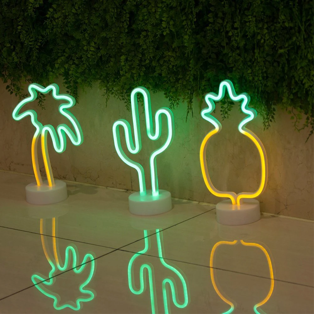 Светодиодные неоновые лампы в форме животных праздничный светильник для детской