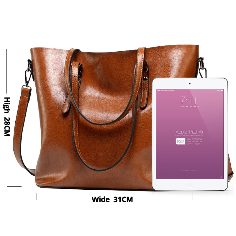 concise soft pu women shoulder bags retro large handbags female casual high quality totes ladies office messenger bag for women free global shipping