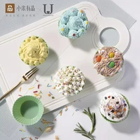 youpin baking molds silicone cake mould set cute muffin cup reusable bakeing mold kitchen pastry tools bakeware for xiaomi oven