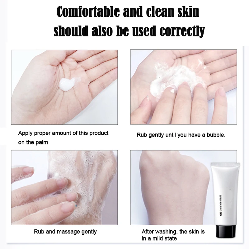 

Amino Acid Facial Cleanser Moisturizing Brightening Oil Control Moisturizing Nourishing Skin Care Facial Cleansing J9