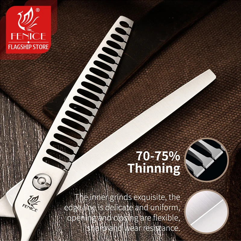 Профессиональные ножницы Fenice JP440C из стали 7 дюймов для домашних питомцев собак