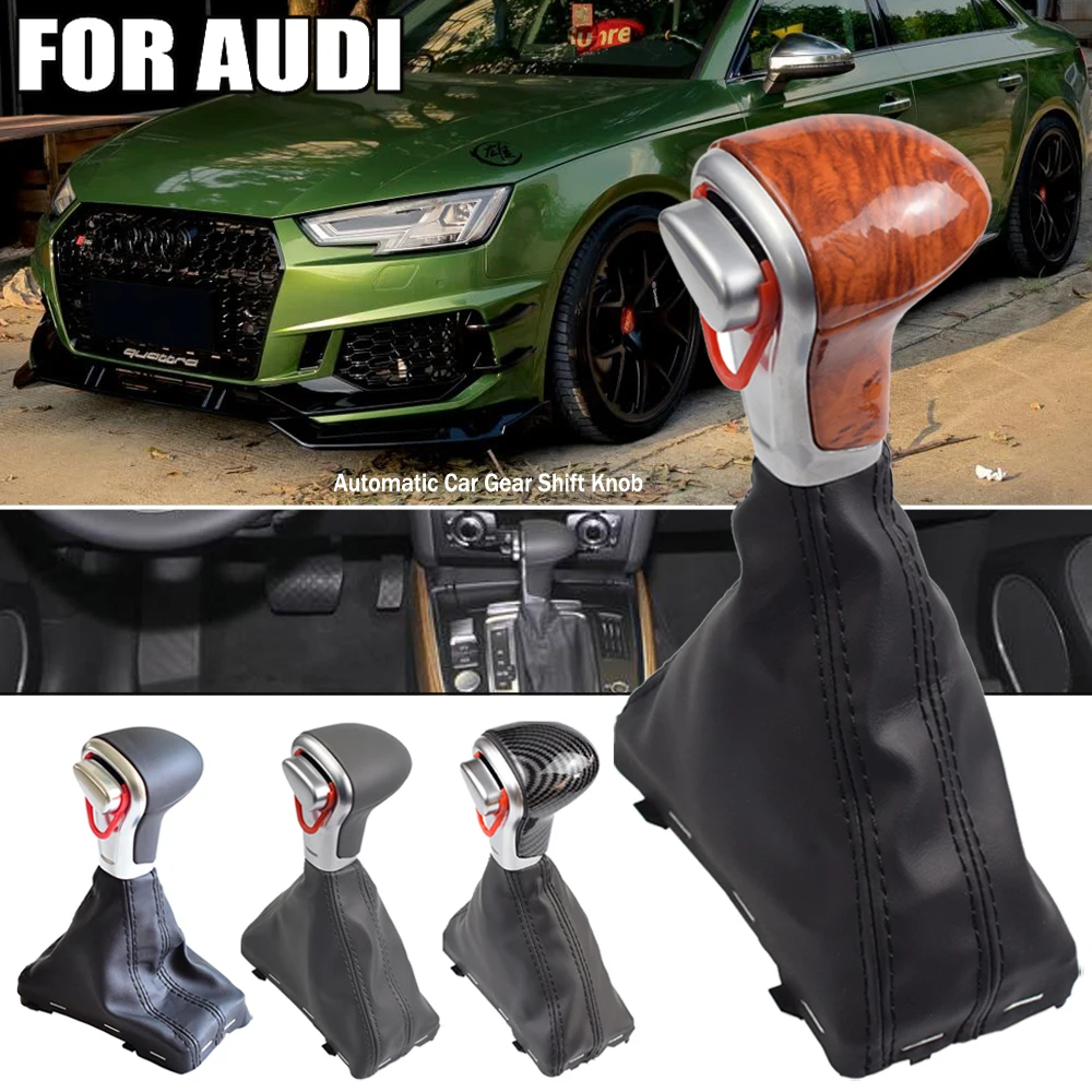 Кожаная матовая ручка переключения передач для Audi A4 B8 A5 Q5 2010 2011 2012 | Автомобили и