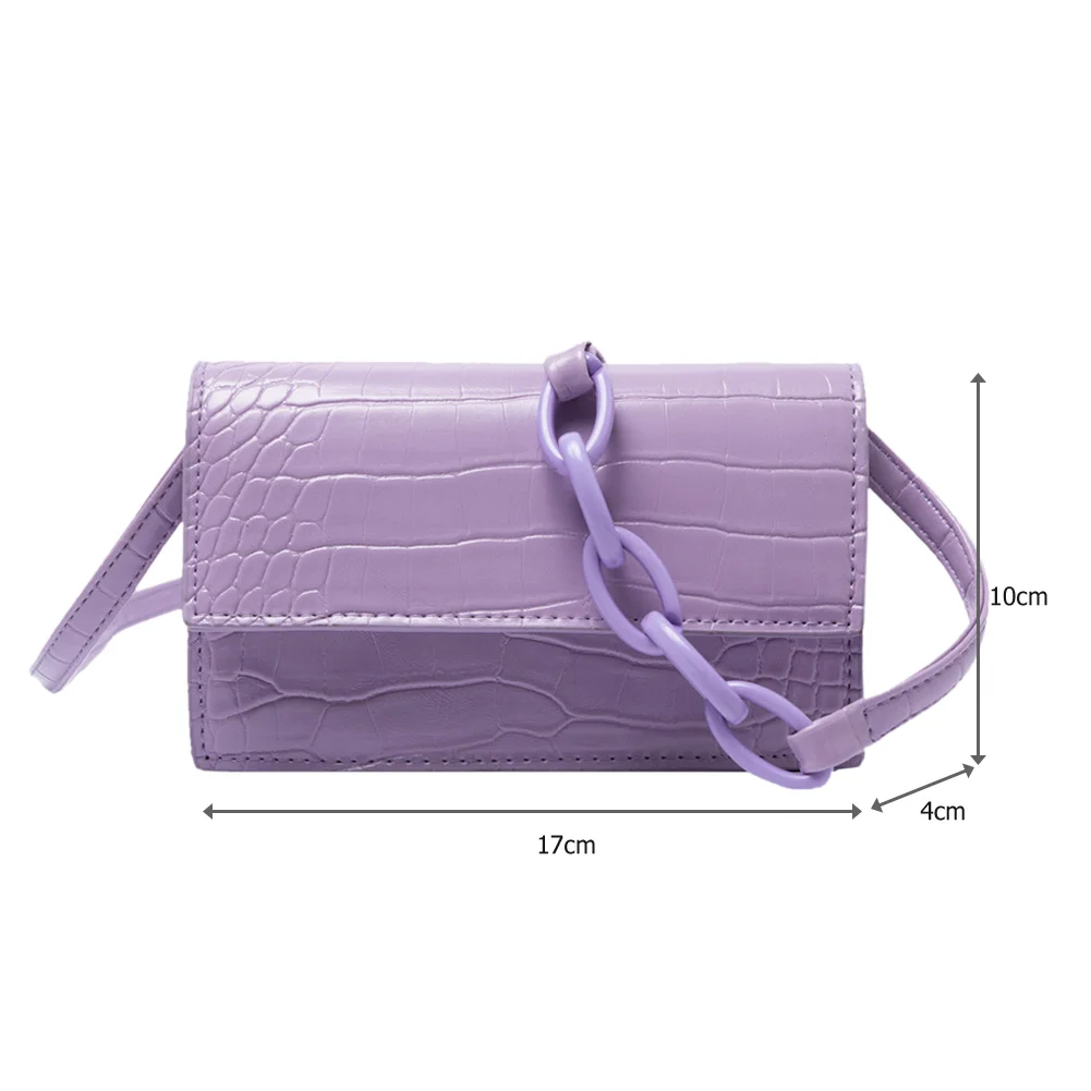 

Vintage Alligator Pattern Crossbody Bag Women Classic Fashion Pattern Elegant Bag PU Leather Casual Chain Shoulder Bag 2020