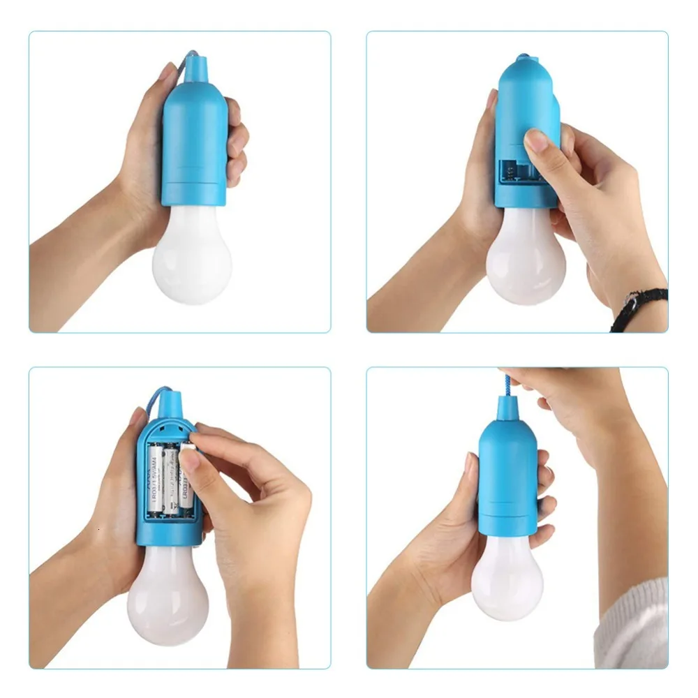 5 шт. портативный светодиодный светильник яркий люстра вытяжной шнур лампа для