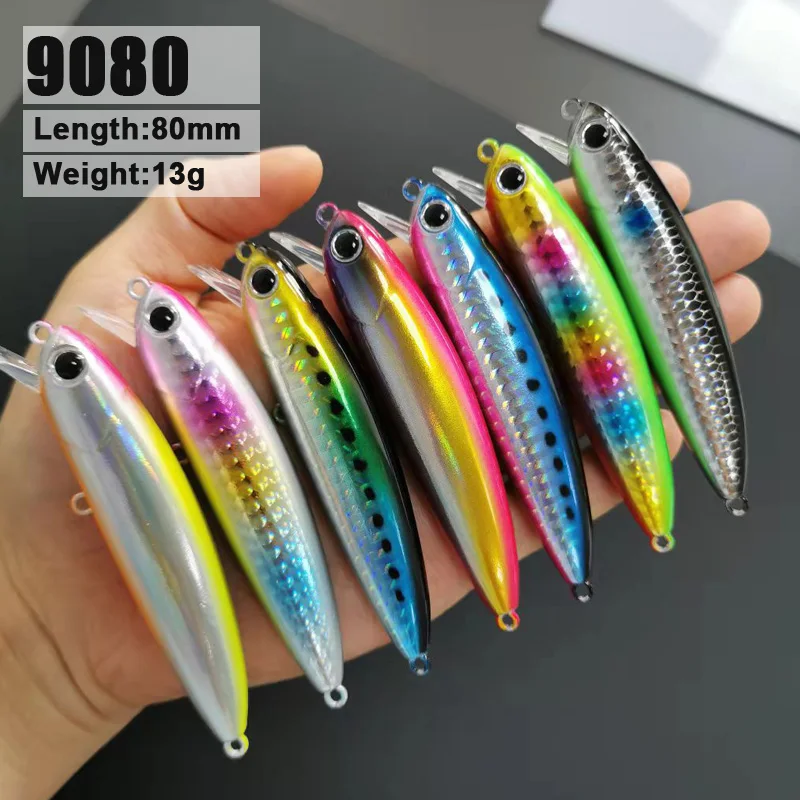 

1 Pcs 80mm 13g Sinking Lures Fishing Hard Plastic Minnow Trout Lure Artificia Bait Pesca Fishing Tackle Accessories 9080
