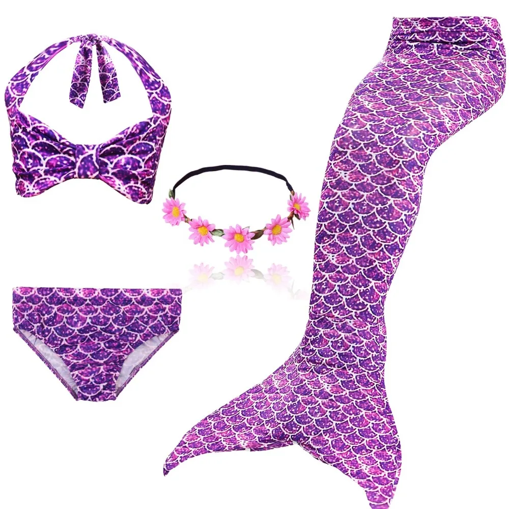 

Little Kids Girls Swimming Mermaid tail With Monofin Flipper Mermaid Costume Cosplay Children Boys Swimsuit Fantasy Beach Bikini