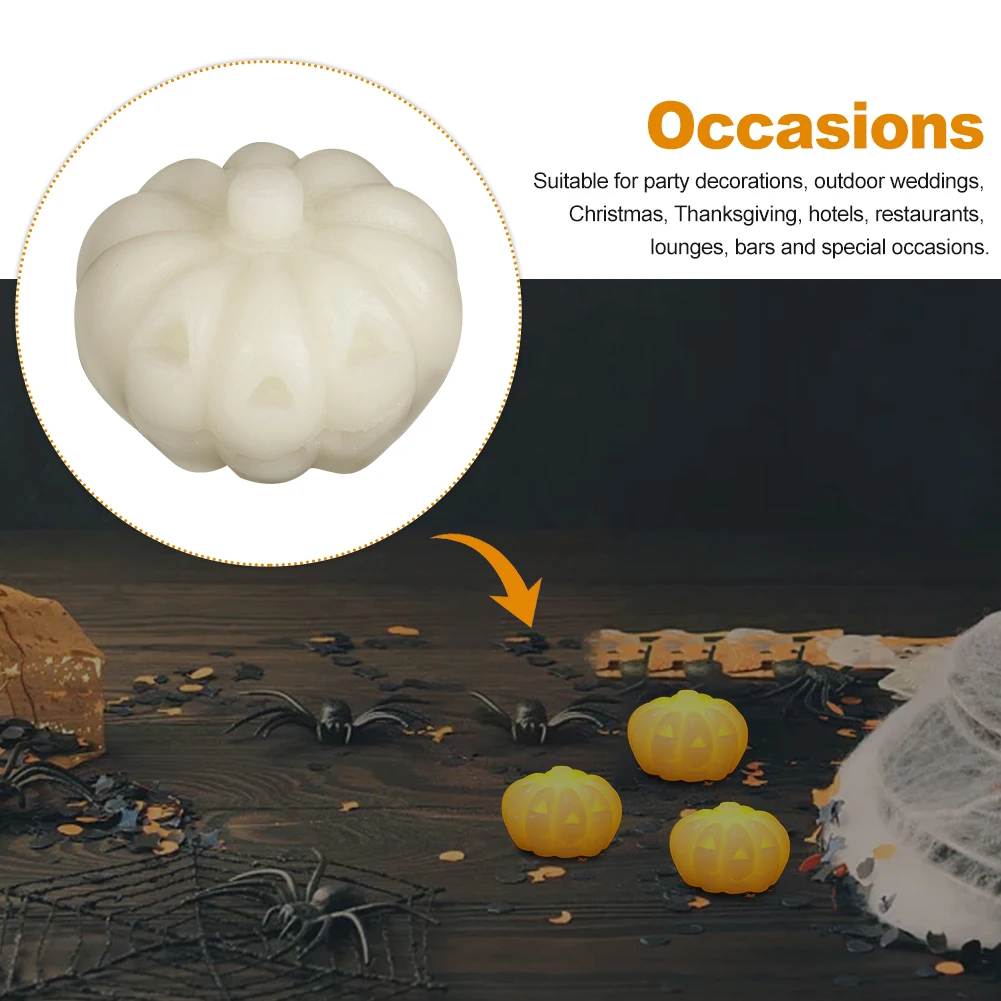 

6pcs Party Easy Use Home Decor Living Room For Halloween Outdoor Desk LED Electronic Pumpkin Light Romantic Bedroom Indoor Gift