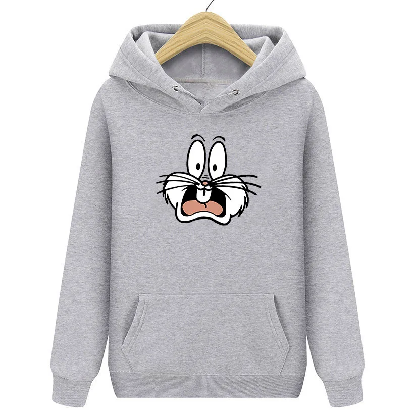 

Spring autumn Women's hip hop track field sports leisure cartoon cat printed hat street style comfortable Women Hoodie Unisex