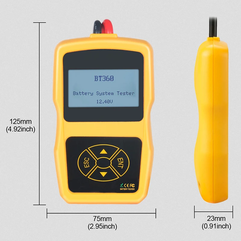Тестер аккумулятора автомобиля цифровой диагностический сканер для проверки 12 В