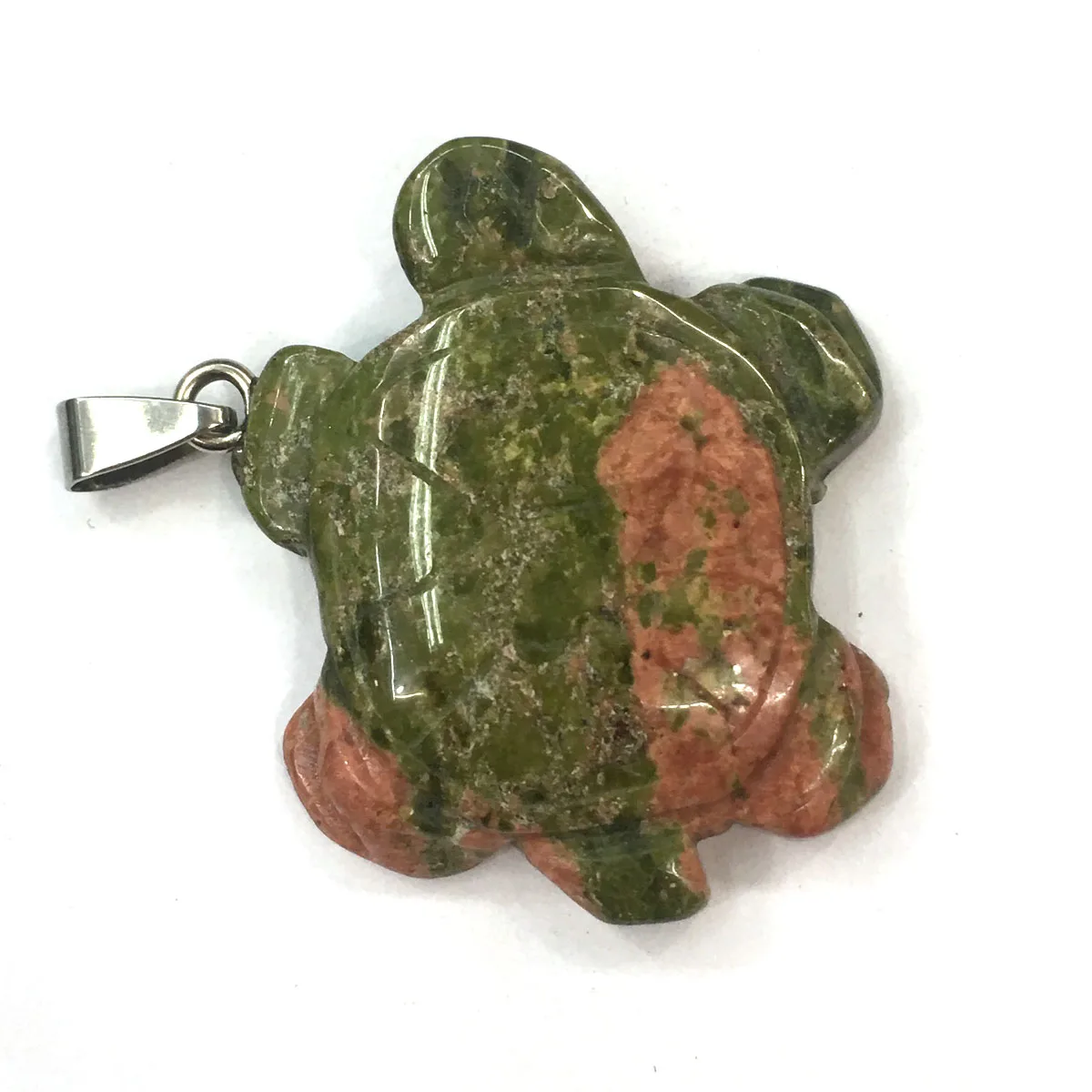 Черепаха розового кварца подвесной рейки лечебный натуральный камень амулет DIY