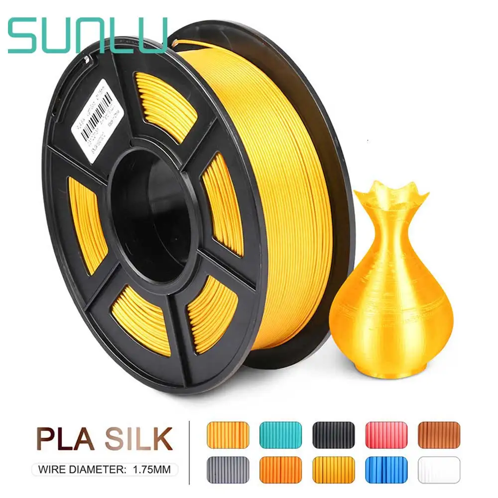 SUNLU Silk PLA 1 75 3d нить для 3D принтера поставки шелковой текстуры пластиковая печать