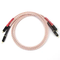 8tc 7n occ pure copper rca cable hi end cd amplifier interconnect 2rca to 2rca male audio cable