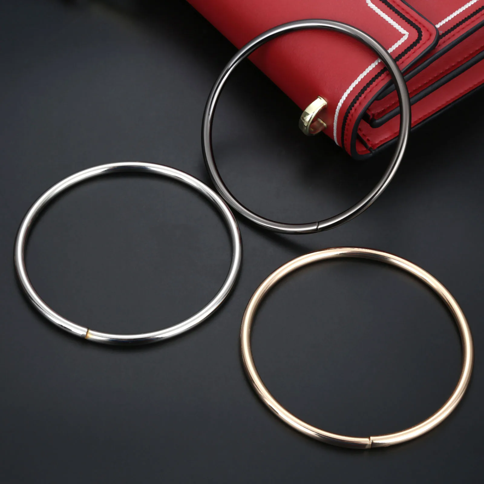 1 шт. металлическая сумка с круглой ручкой для ручного изготовления кошелек