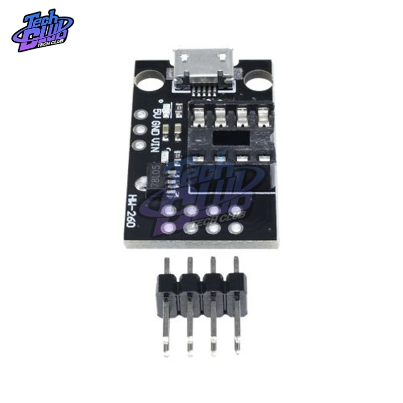 ATtiny13A / ATtiny25 ATtiny45 ATtiny85 Подключаемая плата для разработки программ|Детали и
