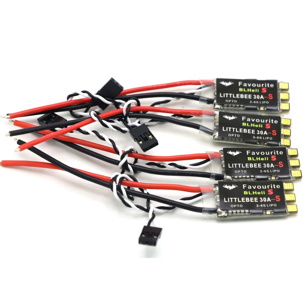 

FVT LITTLEBEE Little bee BLHeli-s SPRING 20A / 30A ESC 2-6 S Supports Mulitshot DSHOT Oneshot42 OneShot125 Multicopter