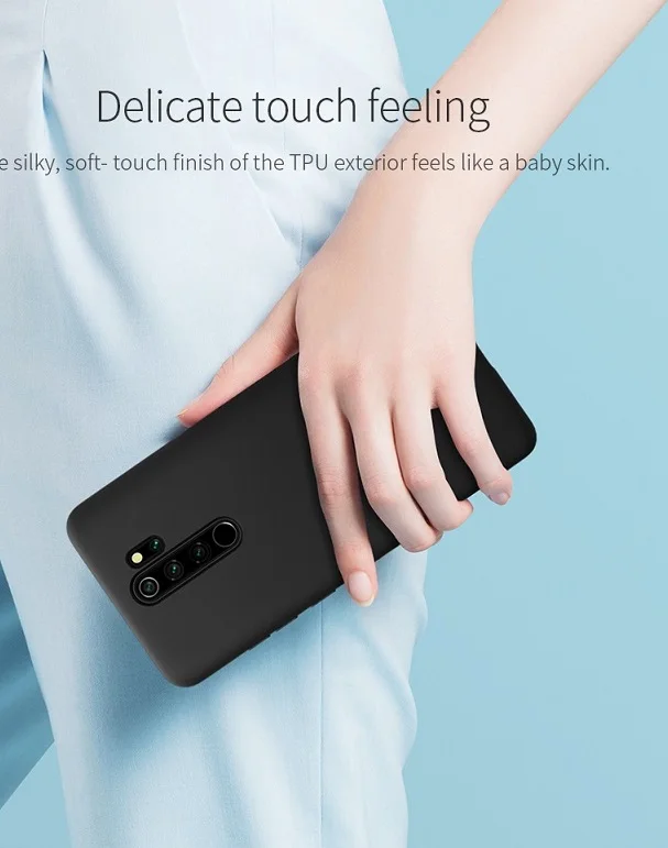 Черный Чехол для Redmi Note 8 Pro, силиконовый Гладкий чехол NILLKIN для Xiaomi Redmi Note 8, чехол для Note8, глобальная версия 6,3/6,53 - Цвет: Черный