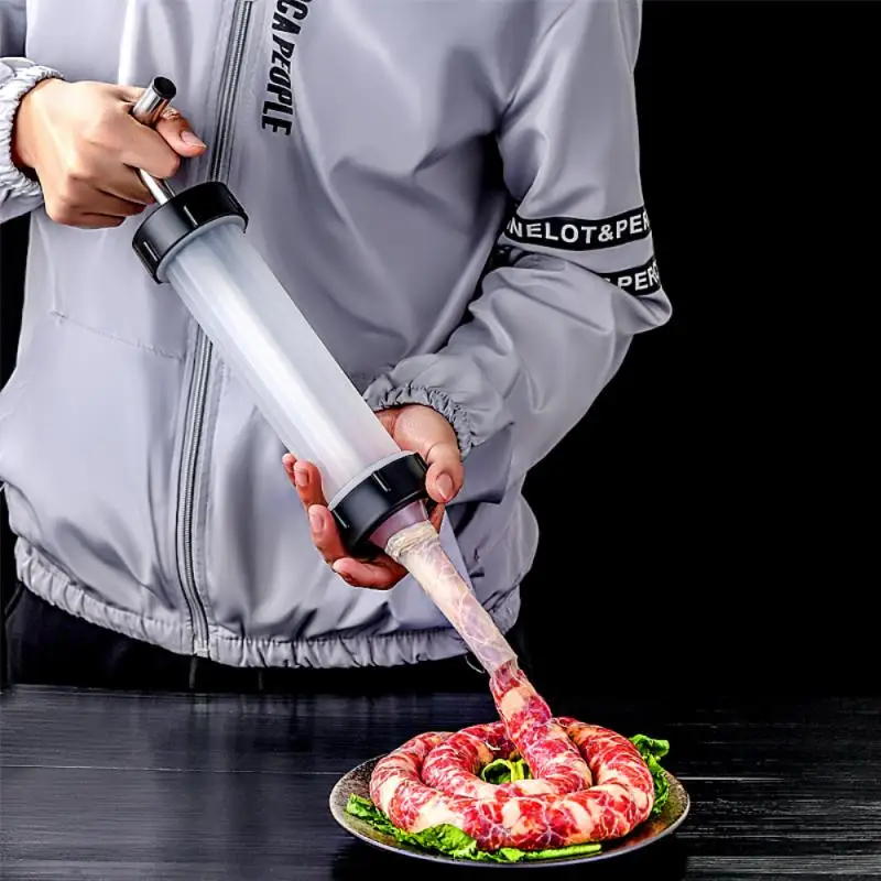 Homemade Sausage Stuffer Syringe Hand Operated Machines Manual Meat Fillers Machine Gadgets |