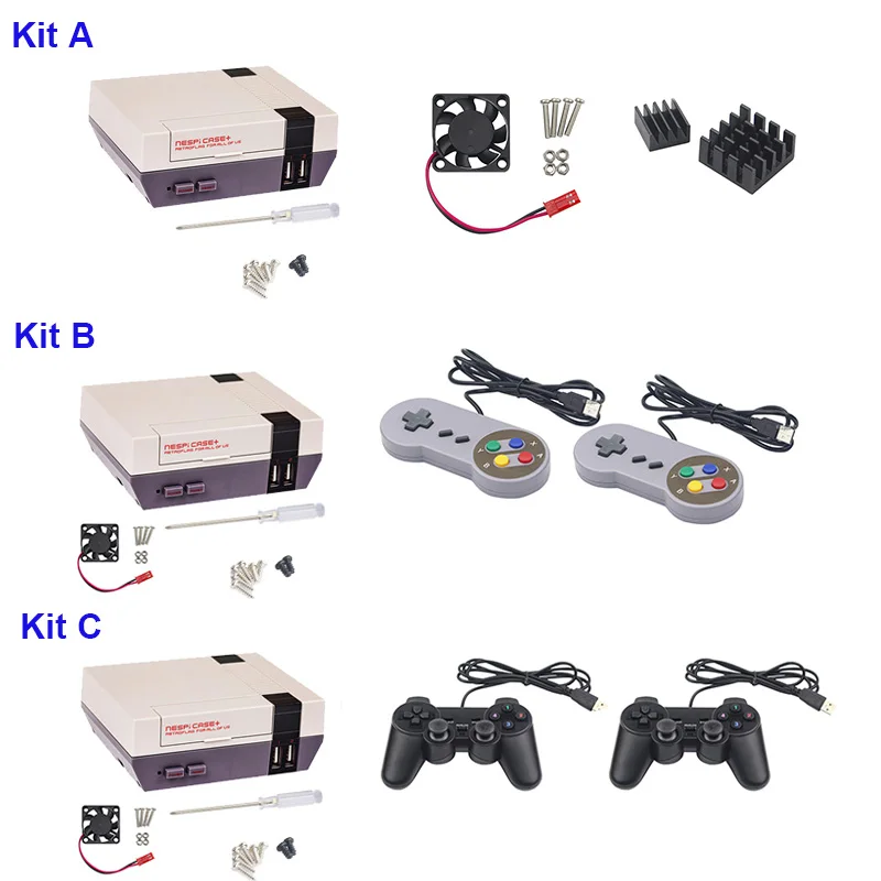 Чехол NESPi + (Plus) Raspberry Pi 3 Model B (B Plus) коробка вентилятор геймпад для Retropie игры NES FS