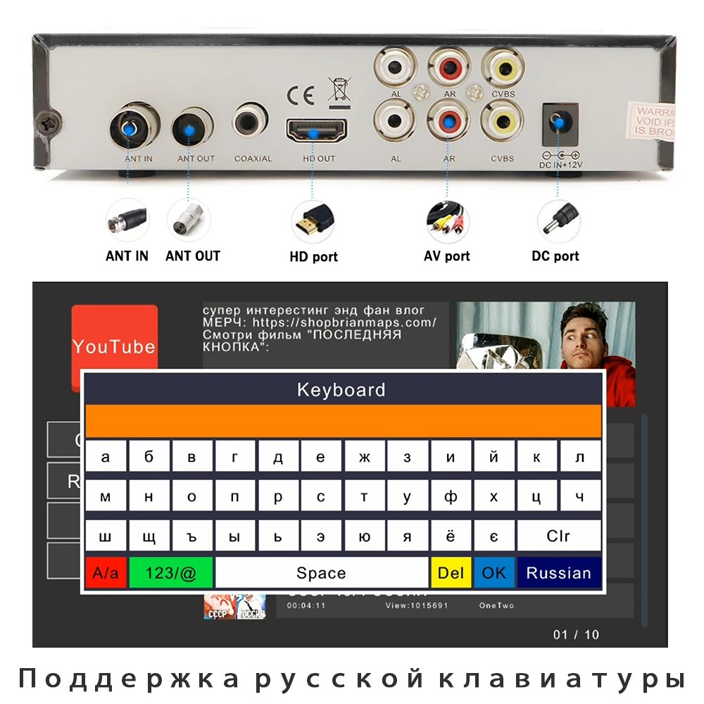 Satxtrem M2 Plus dvb-t2 tv tuner dvb t2 Wifi receiver цифровая приставка тв dvb приставка тв приставка dvb t2 vga для России приставка dvbt2 tv box set top boxes digital tv IPTV HD dvb t2 box Поддержка AC3 Dolby PVR