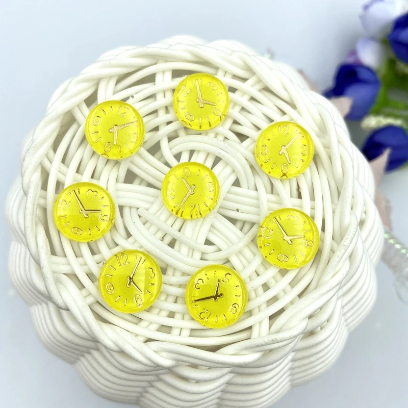 

Мини-часы акриловые с плоским основанием, 12 мм, 50 шт., кавайные кабошоны дюйма