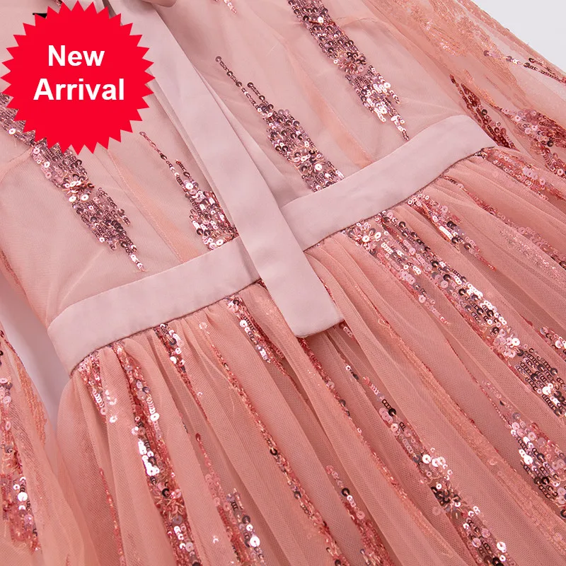 

2021 Summer Fashion Designer Party Dresses Gown Women Bow Collar Pink Mesh Sequined gorgeous Maxi Long Dress