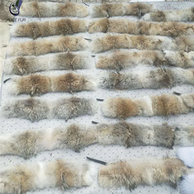 Заводская поставка натуральный цвет молния съемный меховой капюшон отделка для