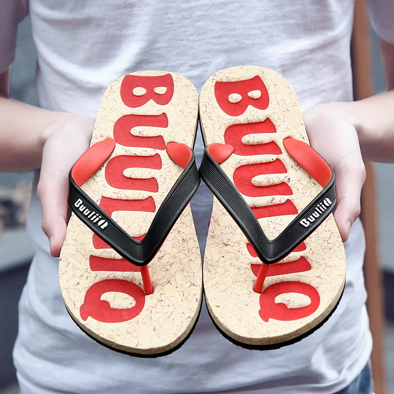 

New Arrival Summer Men Flip Flops High Quality Beach Sandals Anti-slip Zapatos Hombre Casual Shoes
