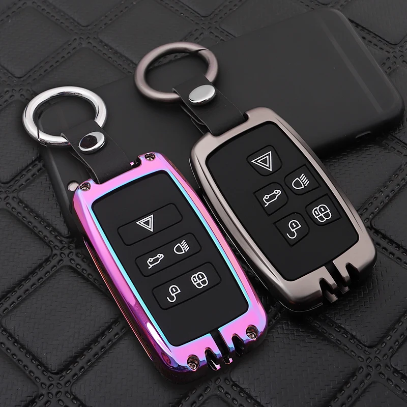 

Zinc Alloy+Silicone Key Fob Cover Car Key Case For Land Rover Range Rover Sport Vogue Evoque Discovery 4 Velar Discovery 5 2019