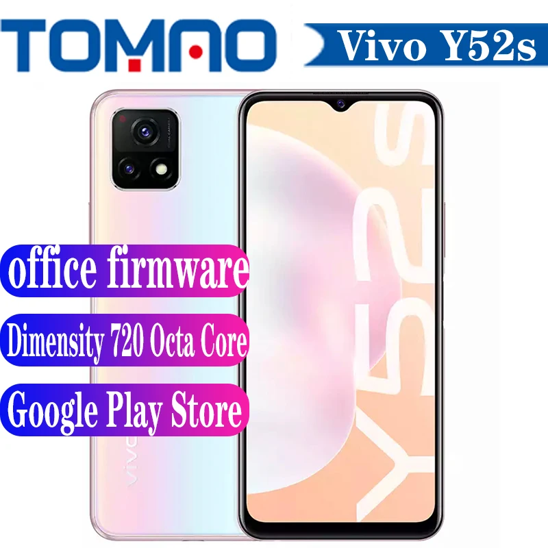 Смартфон Vivo Y52s 5G Восьмиядерный процессор экран 720 дюйма 6 58 90 Гц задняя камера 48 МП