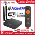 ТВ-приставка UGOOS AM6 pro, Android 9,0, Amlogic S922X, приставка для Smart TV, AM6 DDR4, 4 Гб ОЗУ, 32 ГБ, двойной Wi-Fi, 1000 м, BT 5,0, 4K, медиаплеер